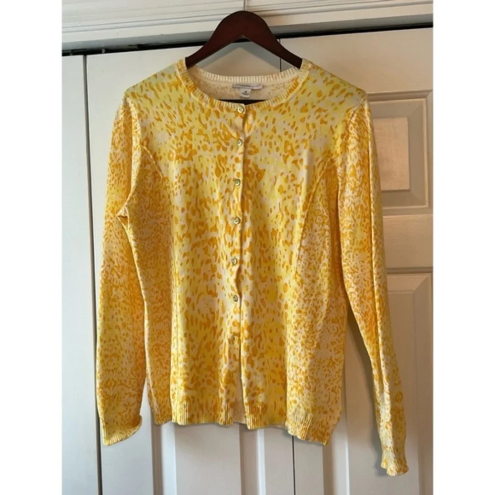 Sunshine Yellow Statement Cardigan – Cheerful Everyday Style Sweater EUC M #651